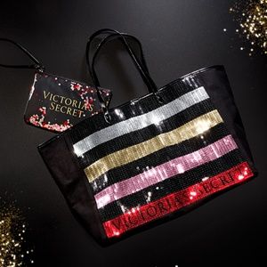 Victoria's Secret Sequin Tote and Wristlet